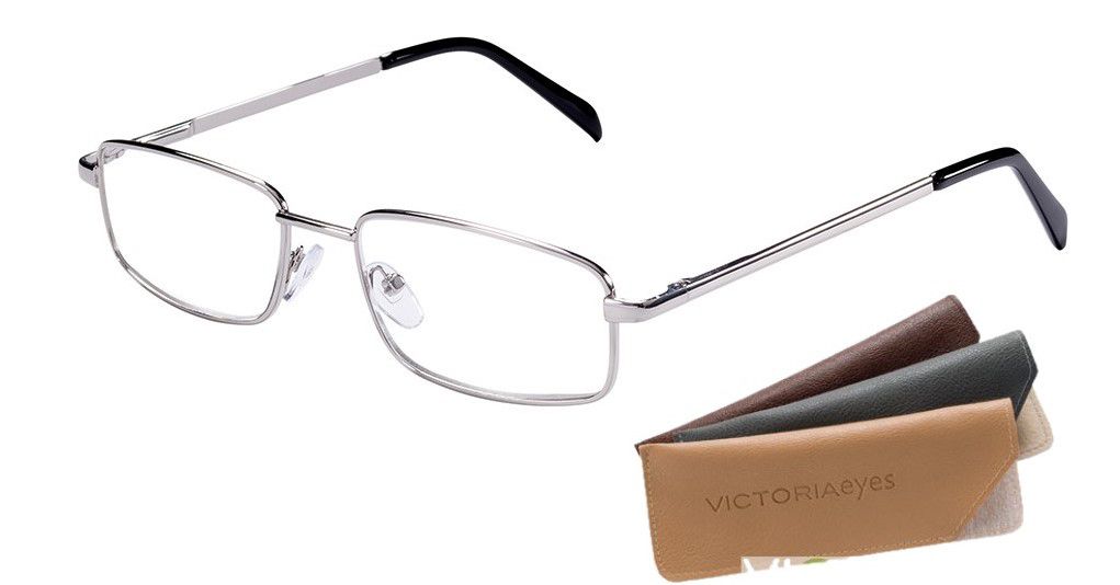 Čtecí brýle SUSSEX - barva stříbrná včetně pouzdra